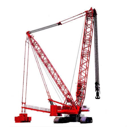 Red crawler crane product view