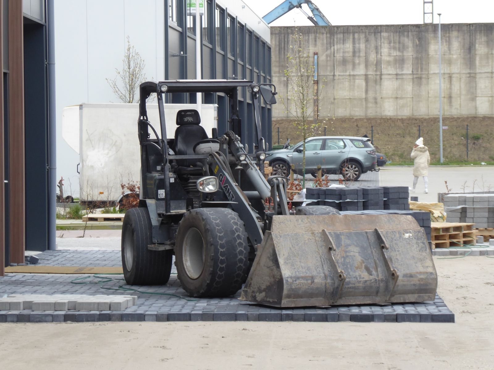 Heavy machinery at a construction site