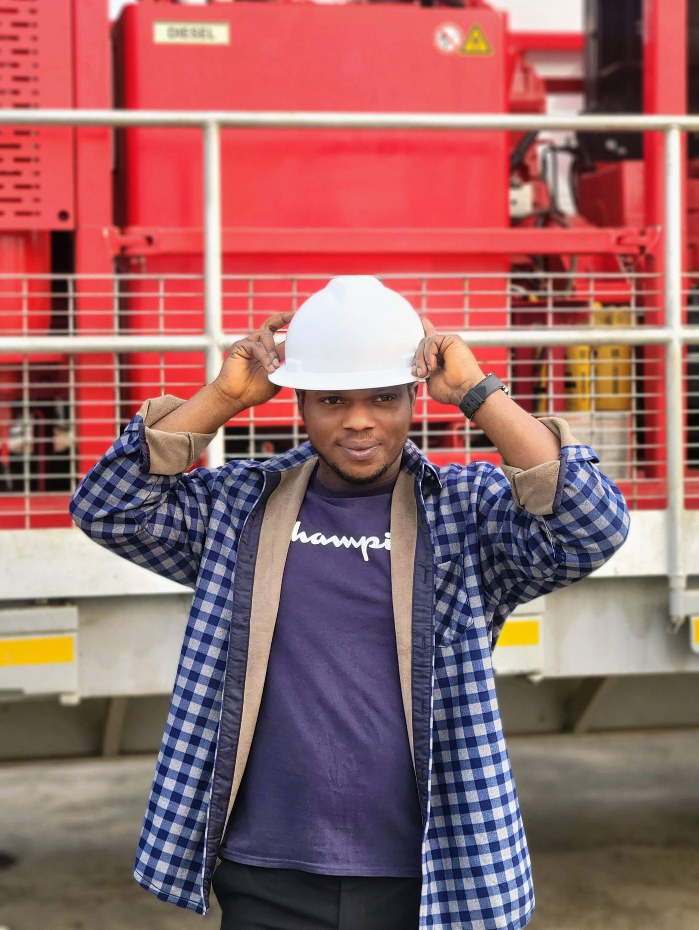 Construction professional wearing safety equipment